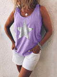 Women's Silver Star Sleeveless Tank - vmlfashion-com