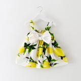 Hot 2018 Sale Sleeveless Big Bow Cute Multicolour Summer New Girl Clothes Stripes Sleeves Sling Sweet Baby Dress Birthday Dresse - vmlfashion-com