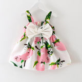 Hot 2018 Sale Sleeveless Big Bow Cute Multicolour Summer New Girl Clothes Stripes Sleeves Sling Sweet Baby Dress Birthday Dresse - vmlfashion-com