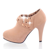 Women's 3.5" Decorative Bows High Heeled Booties - vmlfashion-com