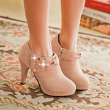 Women's 3.5" Decorative Bows High Heeled Booties - vmlfashion-com