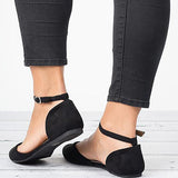 Women's Flats with Narrow Ankle Straps Bootie - vmlfashion-com