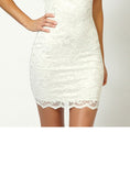 Womens Lace White Dress - vmlfashion-com