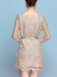 Women's Lace Covered Dress - vmlfashion-com