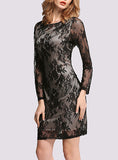 Women Black Lace Dress Black - vmlfashion-com