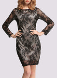 Women Black Lace Dress Black - vmlfashion-com