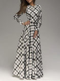 Women's Long Sleeve Long Dress - vmlfashion-com