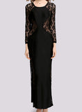 Women Evening Dress  Black Long Sleeve - vmlfashion-com