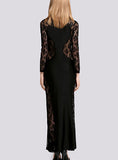 Women Evening Dress  Black Long Sleeve - vmlfashion-com