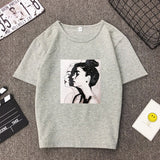 Lucyever Summer fashion women shirt short sleeve character print loose tops casual soft harajuku tees female street wear S-3XL - vmlfashion-com