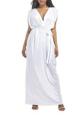 Women-Grecian-Style-Dress-Vee-Neckline - vmlfashion-com