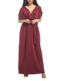 Women-Grecian-Style-Dress-Vee-Neckline - vmlfashion-com