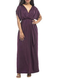 Women-Grecian-Style-Dress-Vee-Neckline - vmlfashion-com