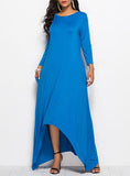 Women's Handkerchief Long Sleeve Dress - vmlfashion-com