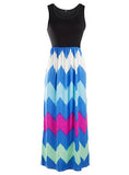 Women-Multicolor-Long-Sleeveless-Dress- - vmlfashion-com