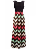 Women-Multicolor-Long-Sleeveless-Dress- - vmlfashion-com