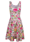 Casual Mini Floral Dress - Multiple Colors and Prints / Sleeveless - vmlfashion-com