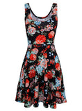 Casual Mini Floral Dress - Multiple Colors and Prints / Sleeveless - vmlfashion-com