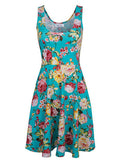 Casual Mini Floral Dress - Multiple Colors and Prints / Sleeveless - vmlfashion-com