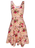 Casual Mini Floral Dress - Multiple Colors and Prints / Sleeveless - vmlfashion-com