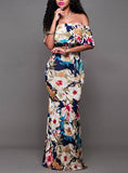 Women's-Off-Shoulder-Flower-Dress - vmlfashion-com