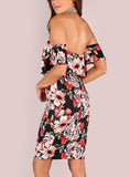 women off shoulder Ruffled Bodice dress - vmlfashion-com