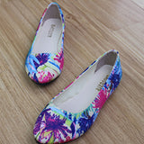 Women's Floral Ballet with Rounded Toes Flats Bootie - vmlfashion-com