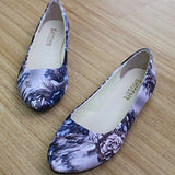 Women's Floral Ballet with Rounded Toes Flats Bootie - vmlfashion-com