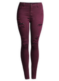 Women's Damaged Pencil Jeans - vmlfashion-com