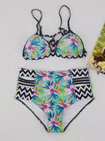 Two Piece Floral Bathing Suit beachwear - vmlfashion-com