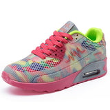 Women's Sneakers Camouflage Pink Gray and Green - vmlfashion-com