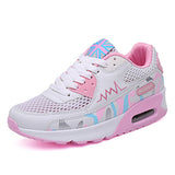 Women's Sneakers Camouflage Pink Gray and Green - vmlfashion-com