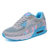 Women's Sneakers Camouflage Pink Gray and Green - vmlfashion-com