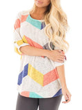 Women's Casual Top Three Quarter Sleeves - vmlfashion-com