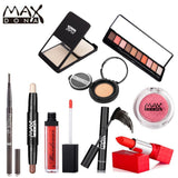 Maxdonas Women Professional Daily Beauty DIY Korean Makeup Tool Sets Mascara Waterproof Eyeliner BB Cream lipstick Makeup kit - vmlfashion-com