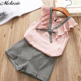 Melario Girls Clothing Sets 2019 Summer Cotton Vest Two-piece Sleeveless Children Sets Casual Fashion Girls Clothes Suit Skirt - vmlfashion-com