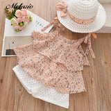 Melario Girls Clothing Sets 2019 Summer Cotton Vest Two-piece Sleeveless Children Sets Casual Fashion Girls Clothes Suit Skirt - vmlfashion-com