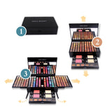 Miss Rose Waterproof Shimmer Makeup Kit Long Lasting Glitter Matte Soft Eyeshadow Palette Set Women Makeup 180 Colors Multicolor - vmlfashion-com