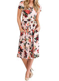 Women Flower Dress - vmlfashion-com