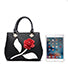 Women's 3D Flower Embellished Handbag - vmlfashion-com