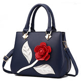 Women's 3D Flower Embellished Handbag - vmlfashion-com