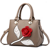 Women's 3D Flower Embellished Handbag - vmlfashion-com