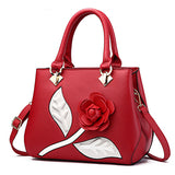 Women's 3D Flower Embellished Handbag - vmlfashion-com