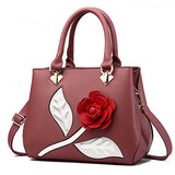 Women's 3D Flower Embellished Handbag - vmlfashion-com