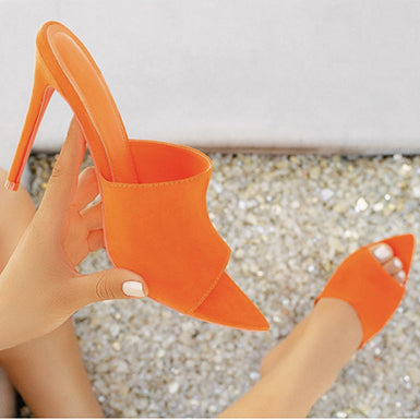 Women's Stiletto Slides High Heels shoes - vmlfashion-com