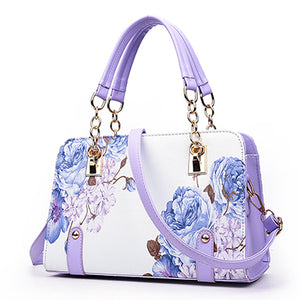 Women's Flower Print Hand Bag - vmlfashion-com