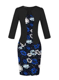 Bodycon-Dress-For-Women-Print-Flower - vmlfashion-com