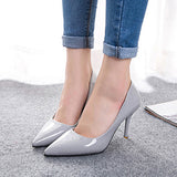 Women's Patent Stiletto Heels Pointed Toes - vmlfashion-com