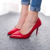 Women's Patent Stiletto Heels Pointed Toes - vmlfashion-com