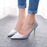 Women's Patent Stiletto Heels Pointed Toes - vmlfashion-com